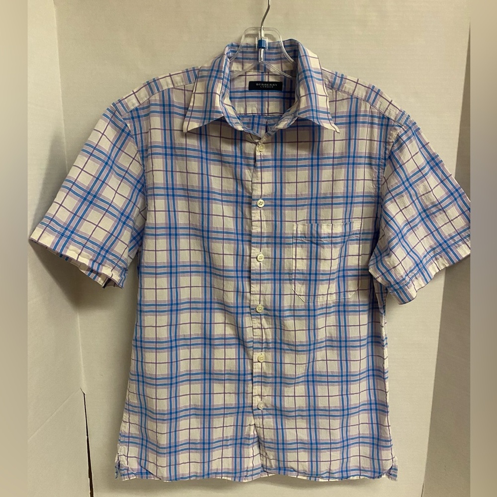 Burberry Short-Sleeve Plaid Shirt